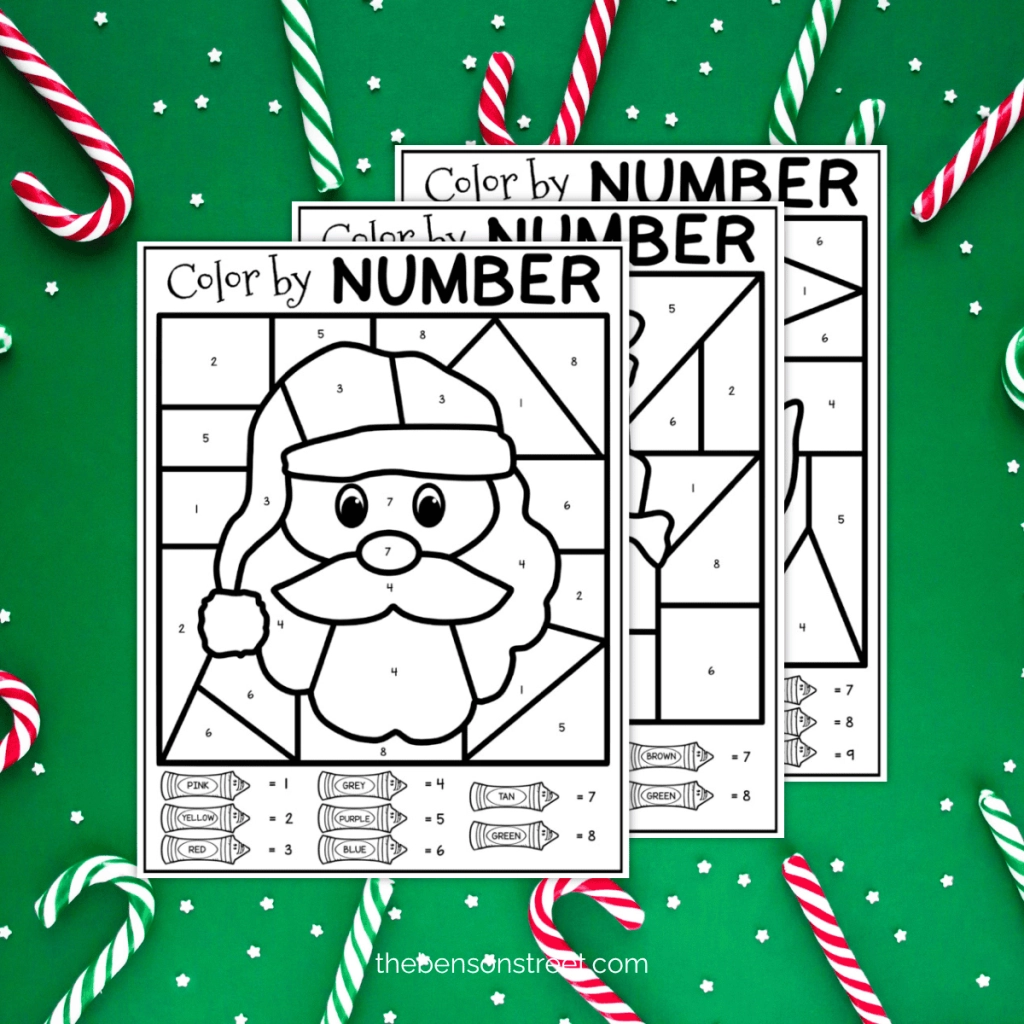 Free Christmas Color By Number Printables For Kids Free Christmas Color By Number Printables For Kids