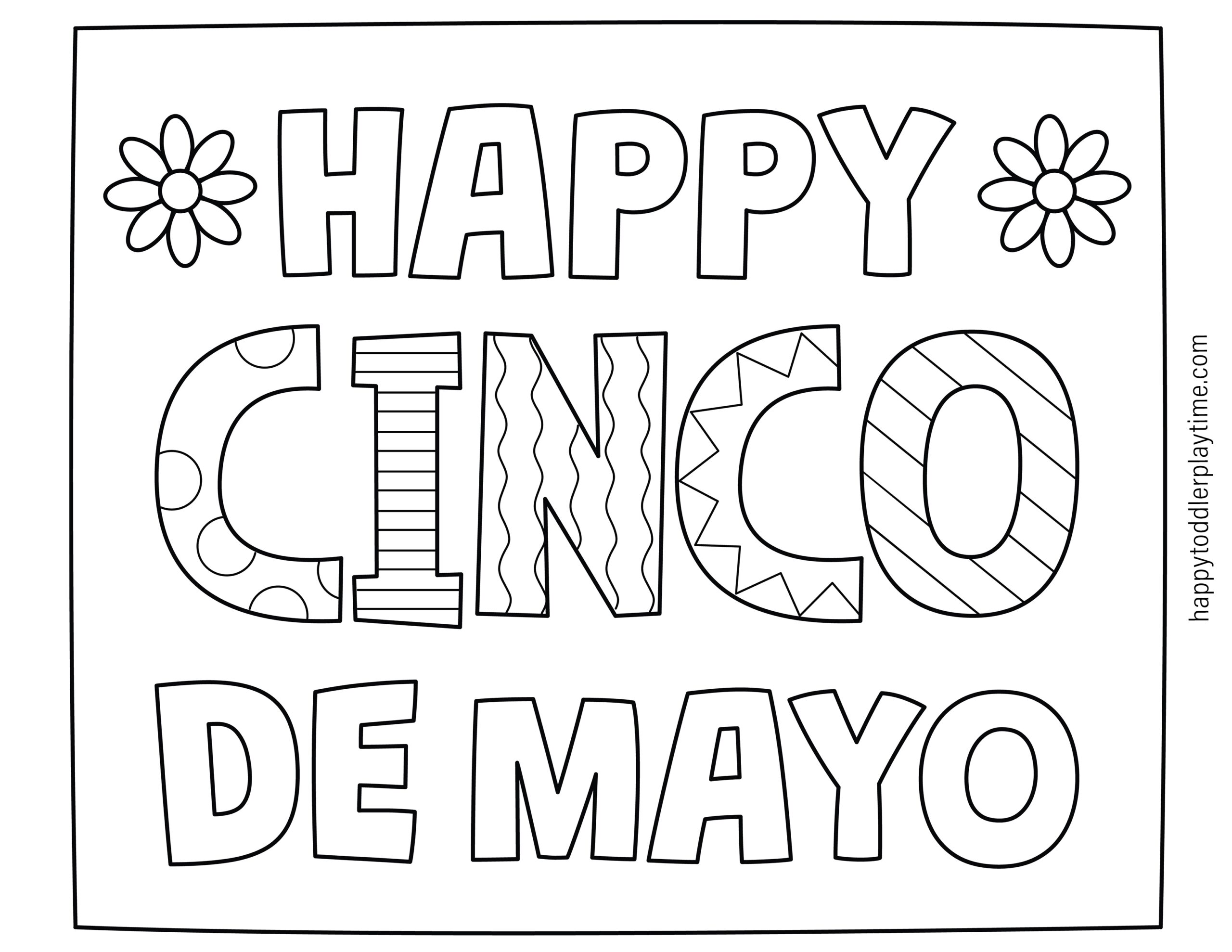 coloring pages cinco de mayo