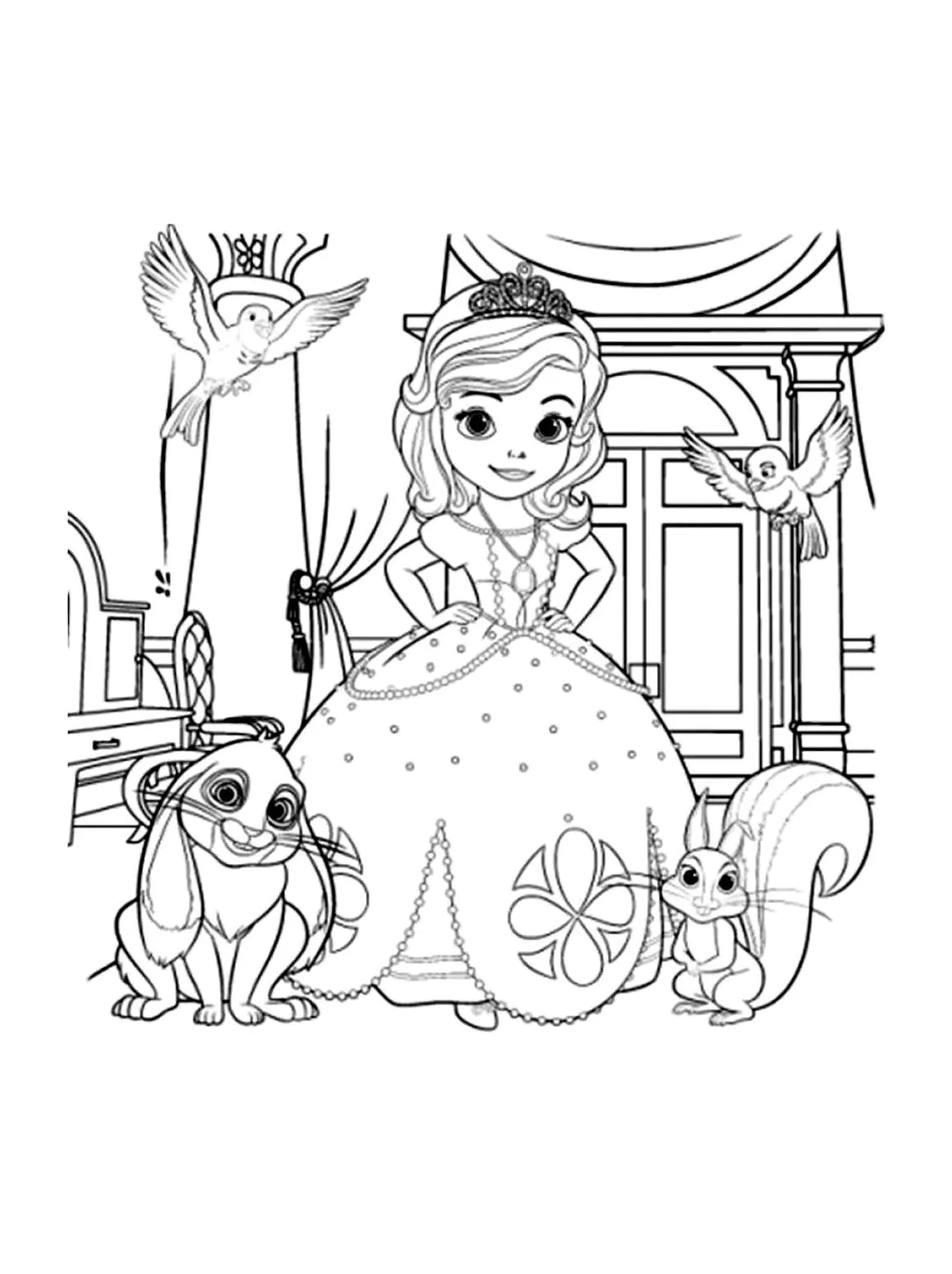 princess sofia coloring page