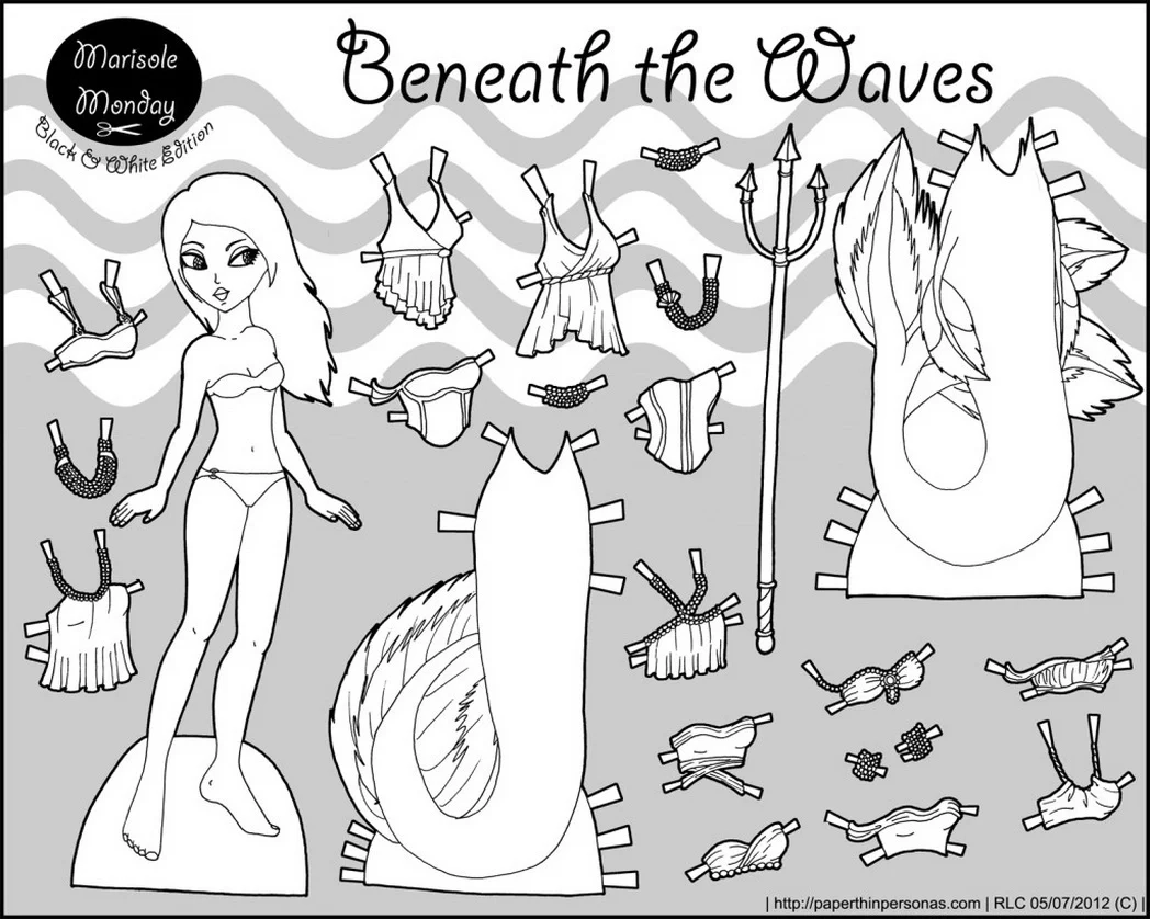 FREE Coloring Pages Paper Doll Patterns Style 5 JAMsCraftCloset
