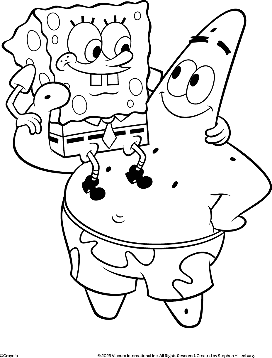 Free Crayola SpongeBob Patrick Coloring Page