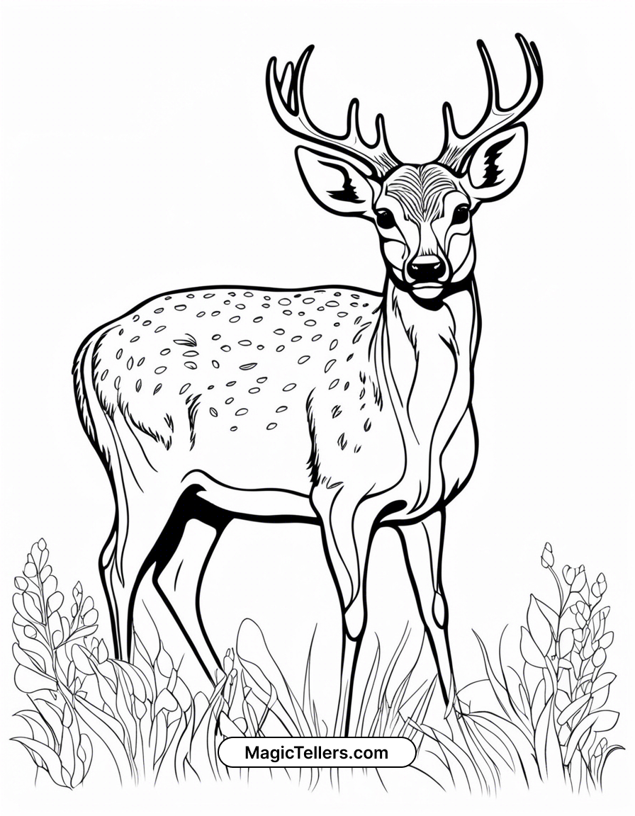 Free Deer Coloring Page Printable PDF MagicTellers Free Deer Coloring Page Printable PDF MagicTellers