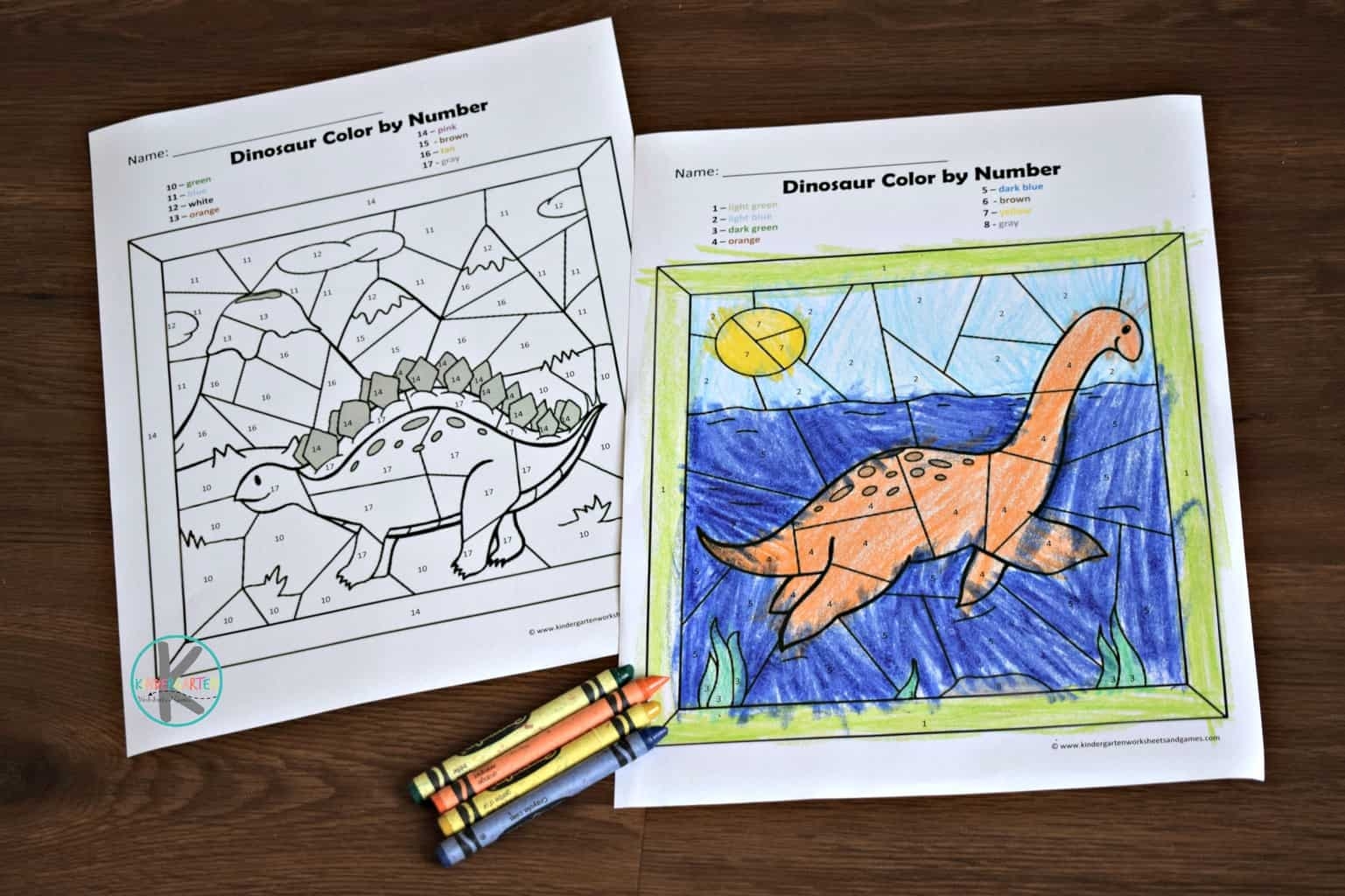 dinosaur color by number printable dinosaur color by number printable