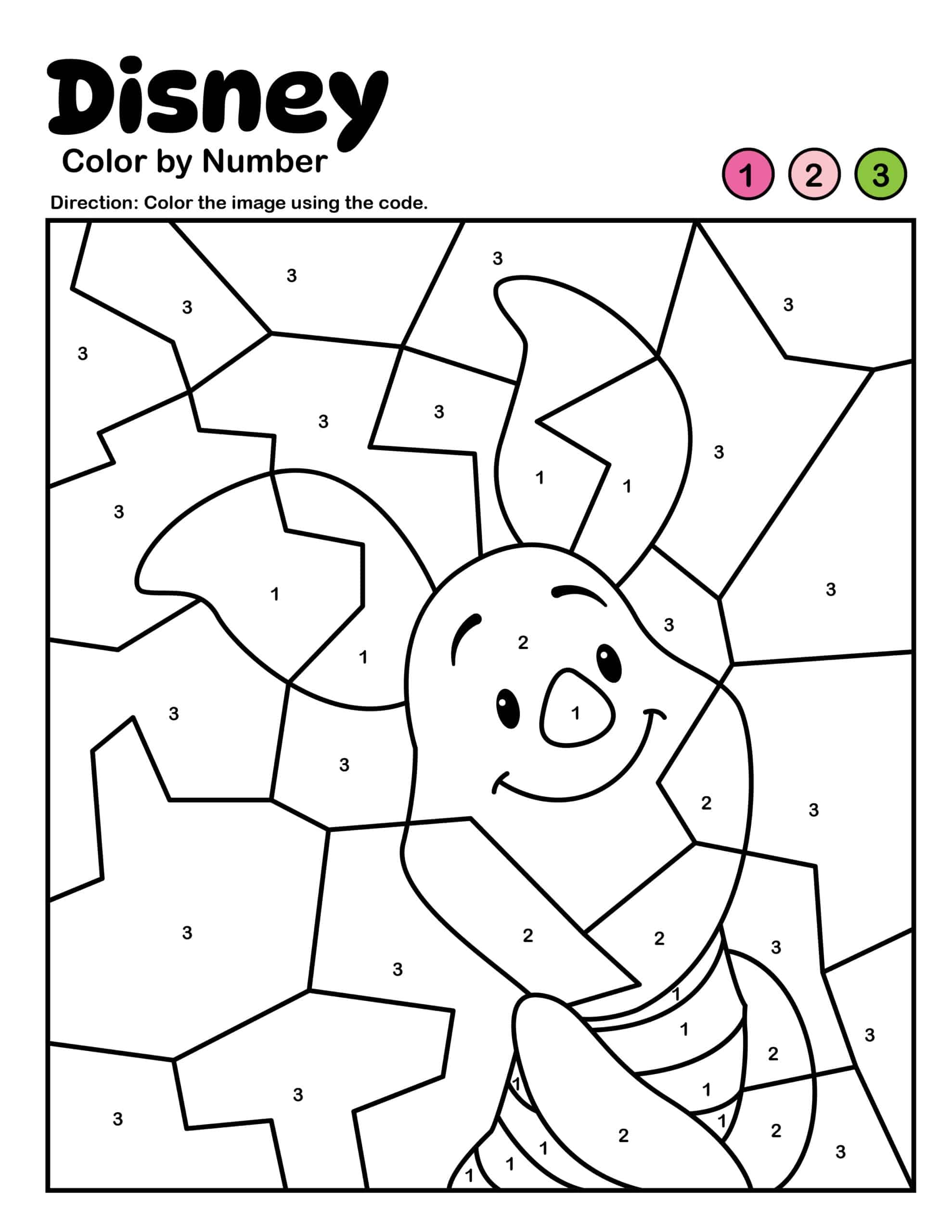 Free Disney Color by Number Pages For Kids Kids Activity Zone