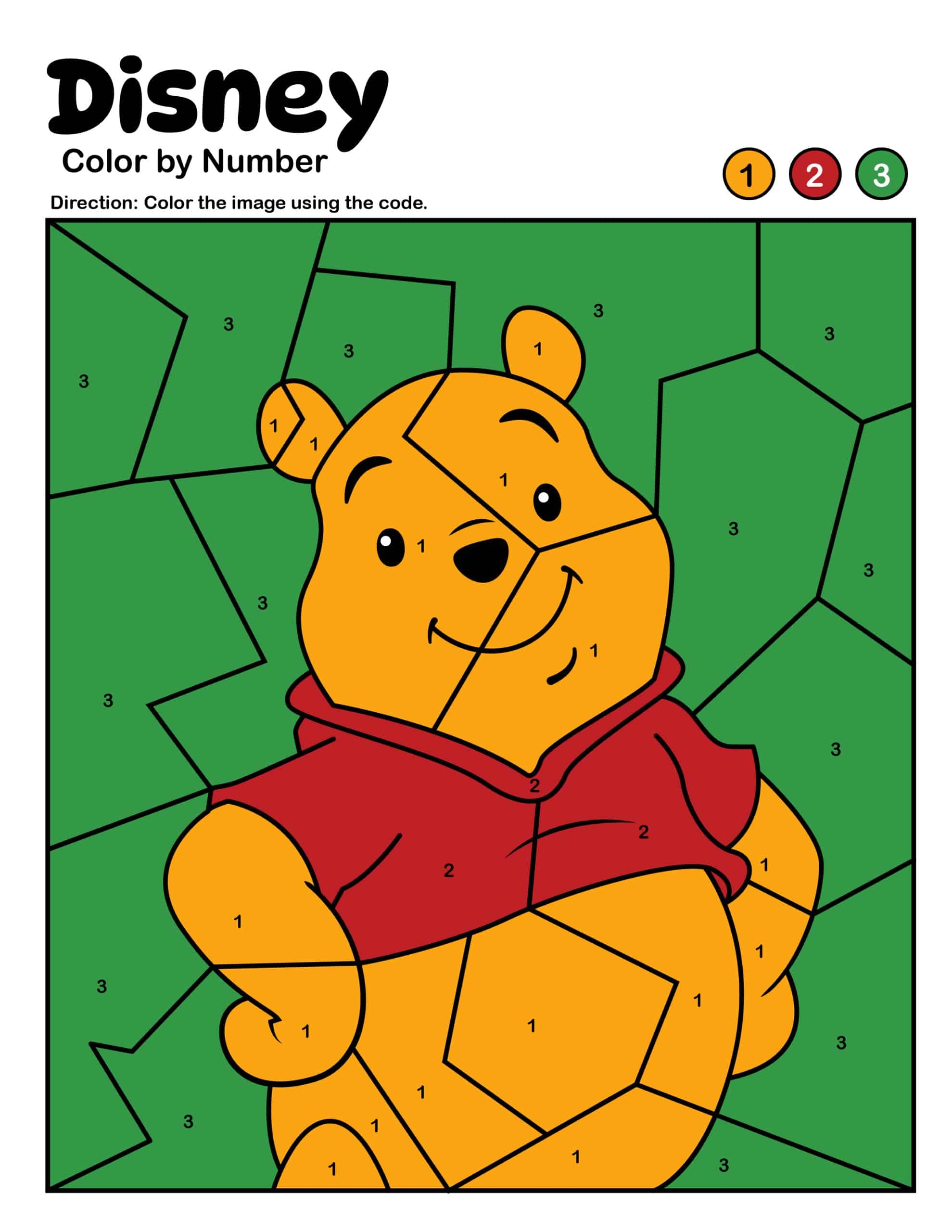 Free Disney Color by Number Pages For Kids Kids Activity Zone