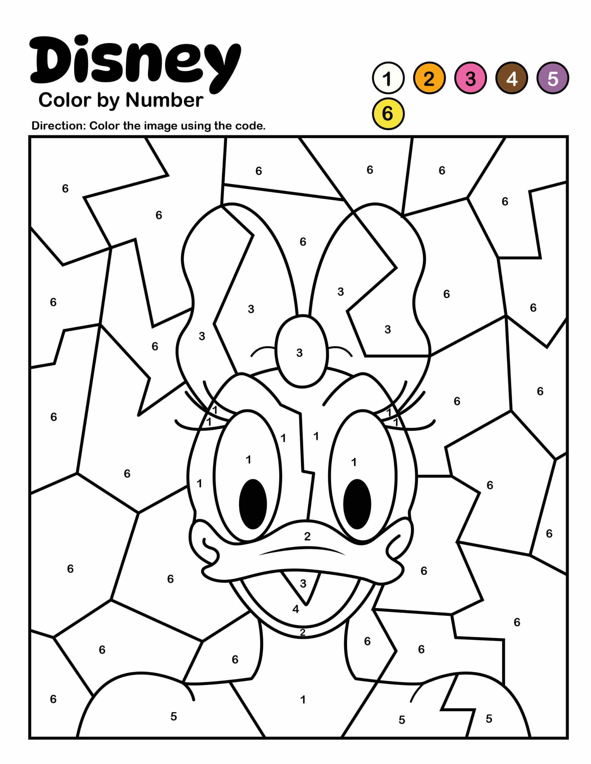 Free Disney Color by Number Pages For Kids Kids Activity Zone