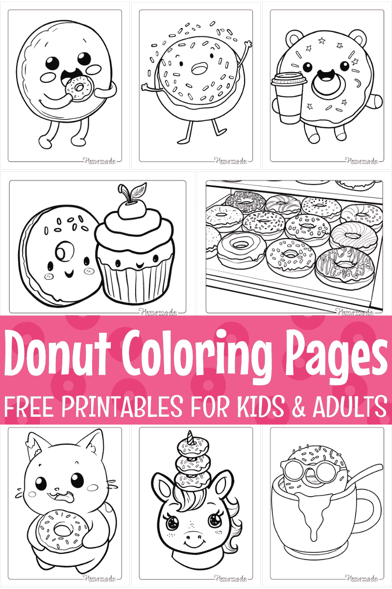 coloring pages of doughnuts