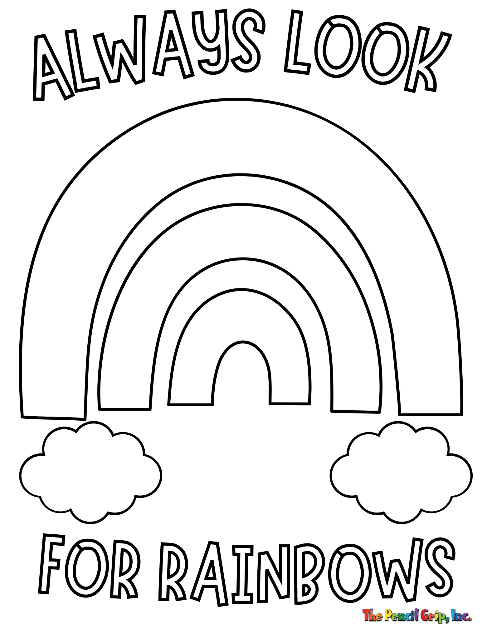 Free Download Rainbow Coloring Pages TPG Creations The Pencil Grip Inc 
