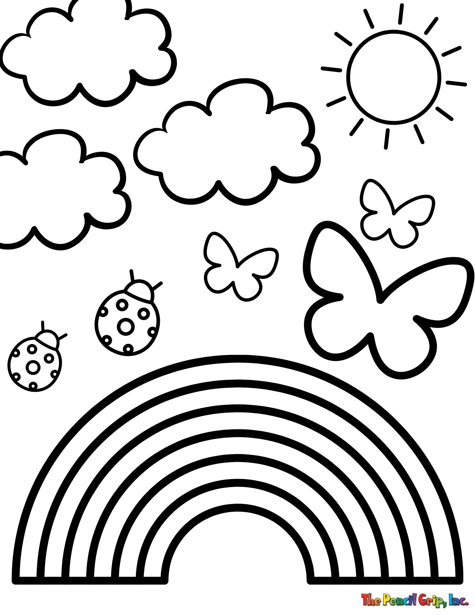 free rainbow coloring pages
