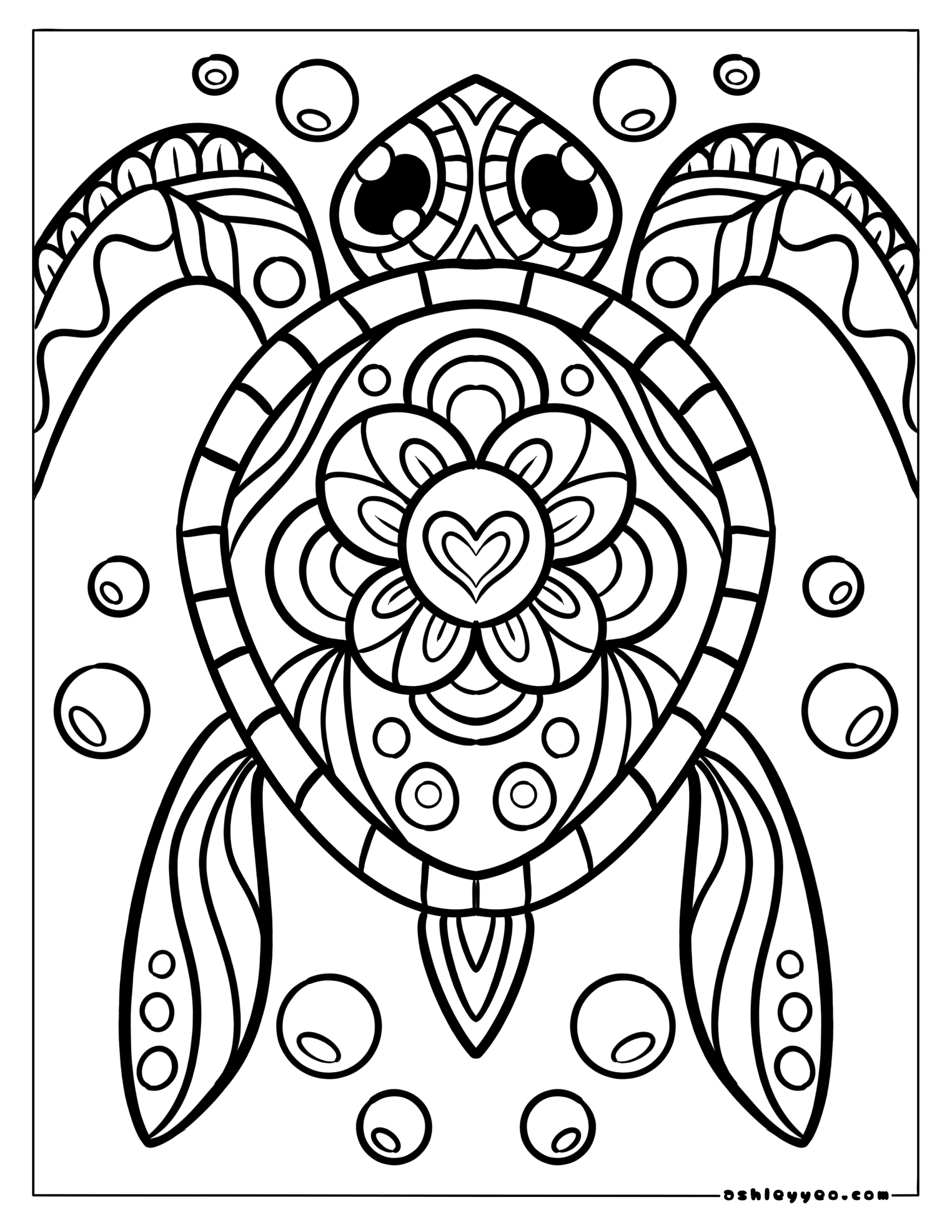 animal easy mandala coloring pages