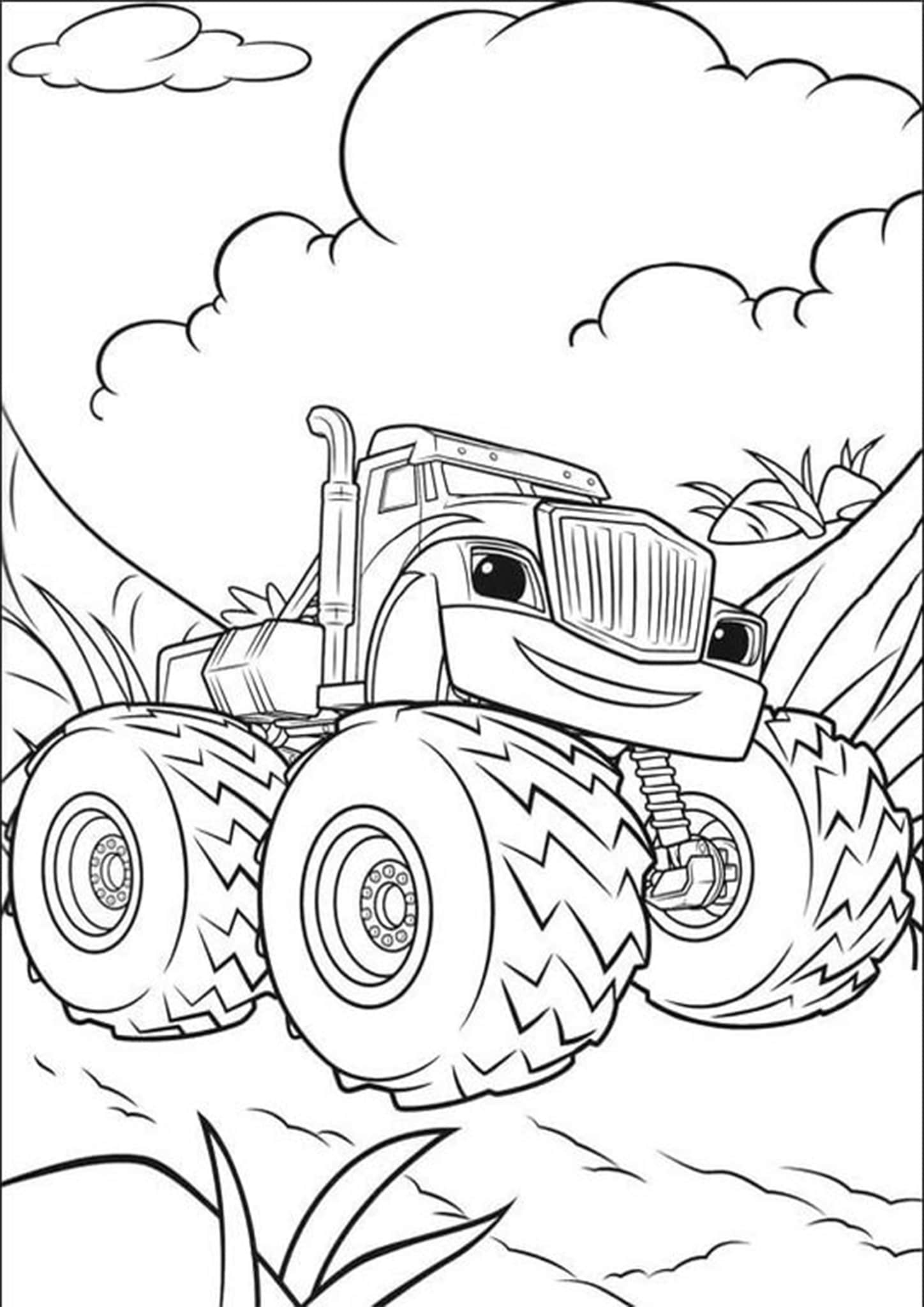 free coloring pages monster trucks