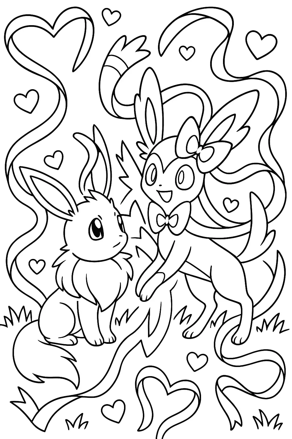 sylveon pokemon coloring pages