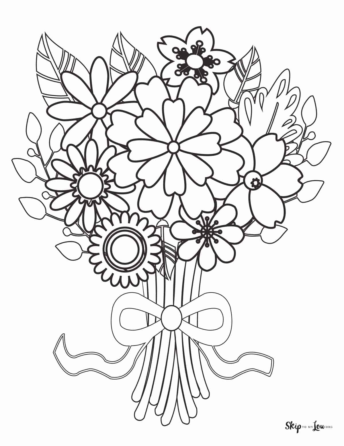 pretty flower coloring pages