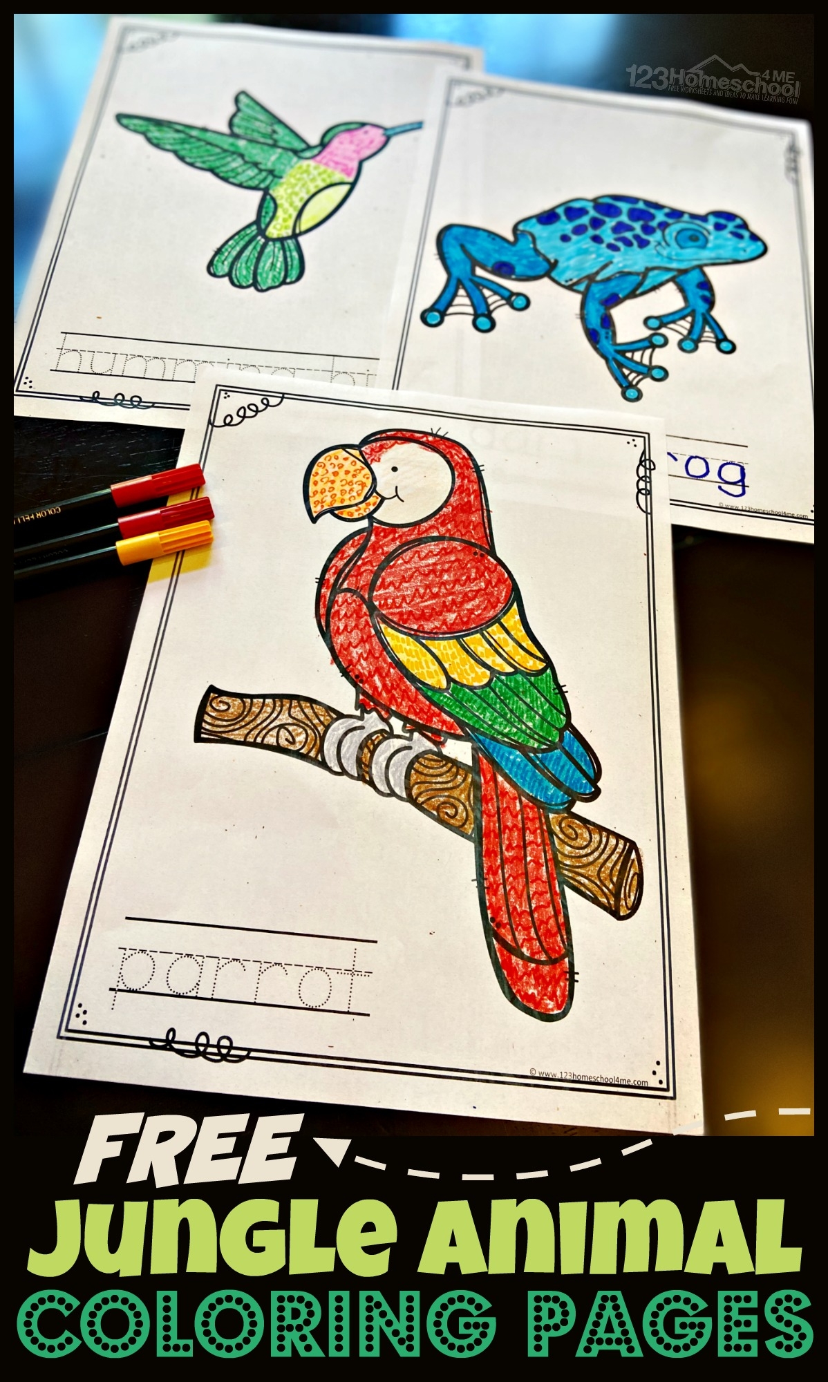  FREE FREE Printable Jungle Animal Coloring Pages Pdf