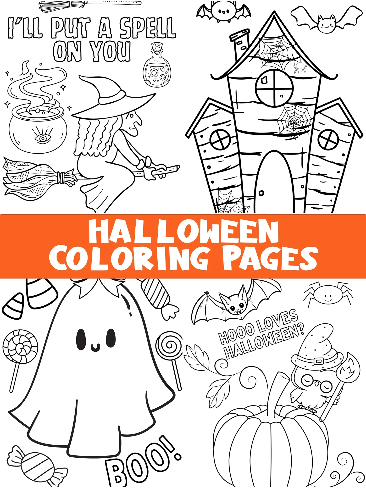 halloween free printable coloring pages