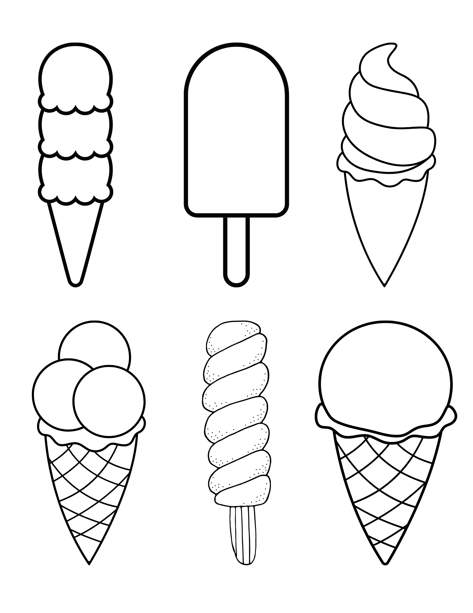 Free Ice Cream Coloring Pages For Kids And Adults Free Ice Cream Coloring Pages For Kids And Adults