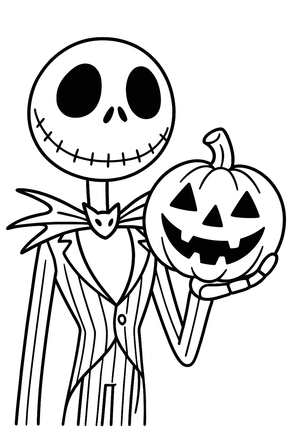 jack the skeleton coloring pages
