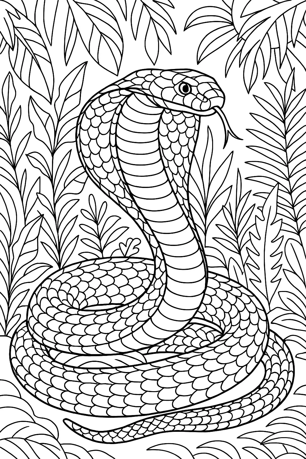 king cobra coloring page