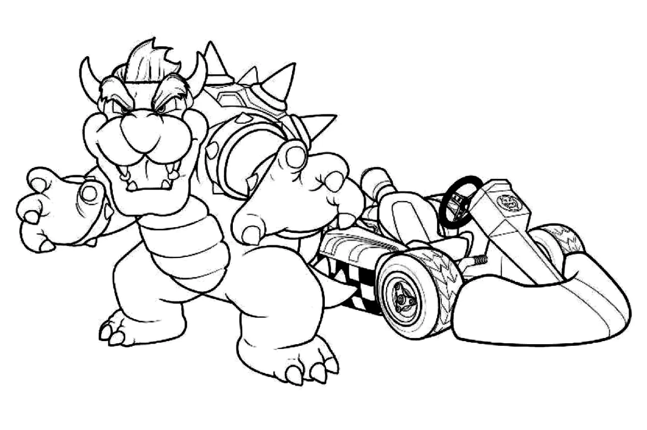 coloring pages of bowser