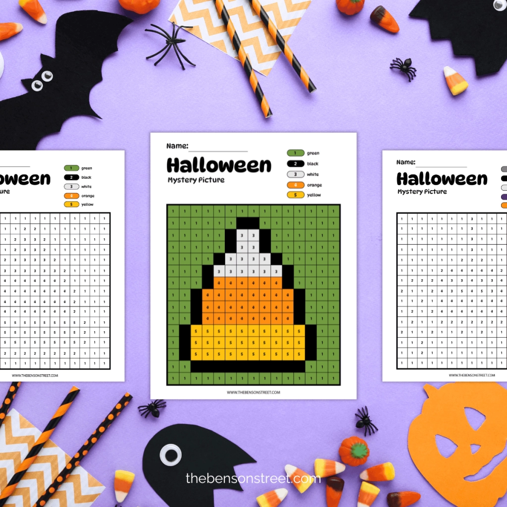 free printable mystery color by number