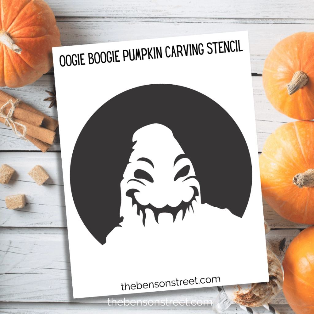 Free Oogie Boogie Pumpkin Stencil Printable For Carving The Benson Street Free Oogie Boogie Pumpkin Stencil Printable For Carving The Benson Street
