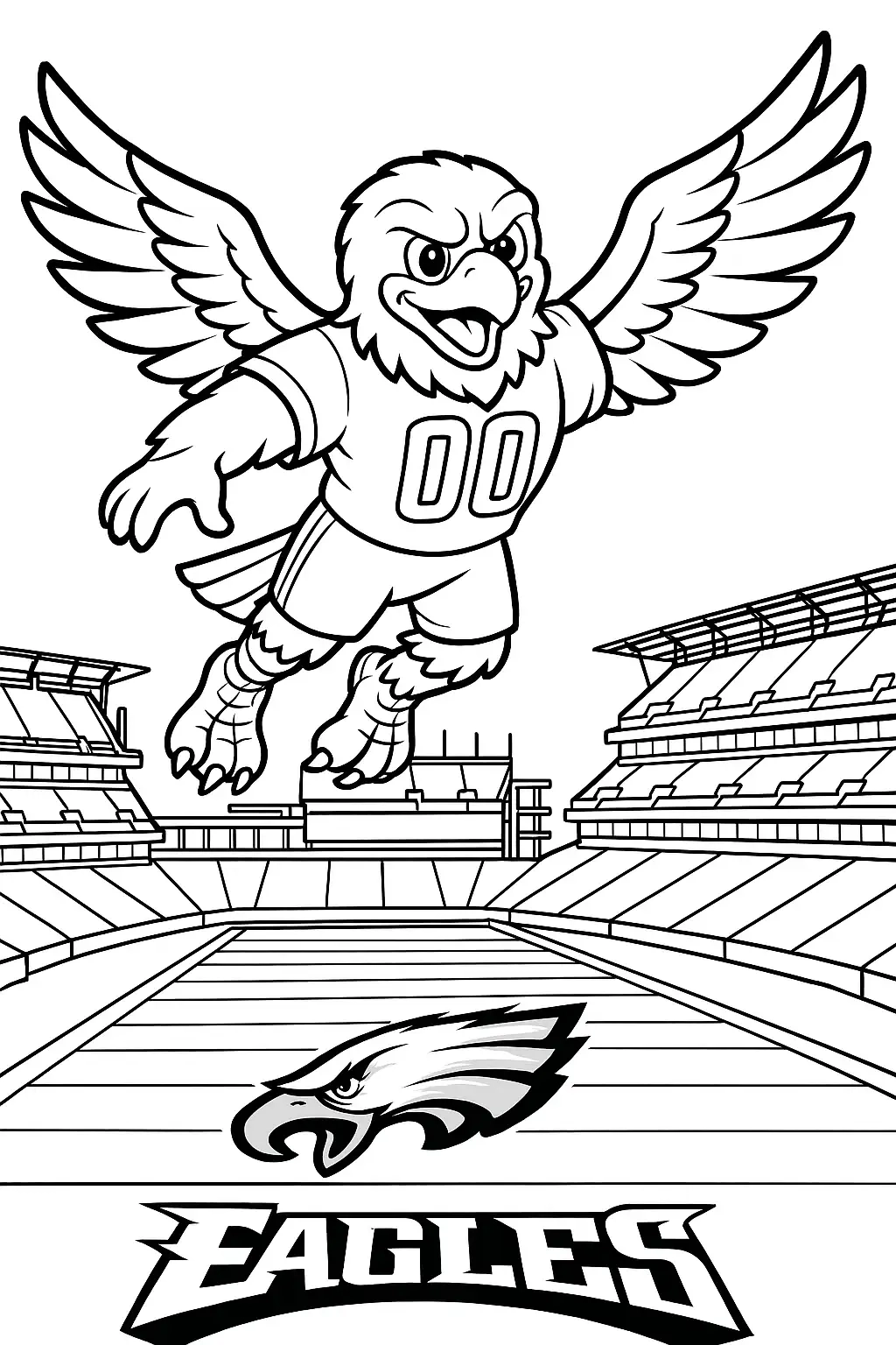 Free Philadelphia Eagles Coloring Pages Generator 19 Philadelphia Eagles Coloring Pages To Download