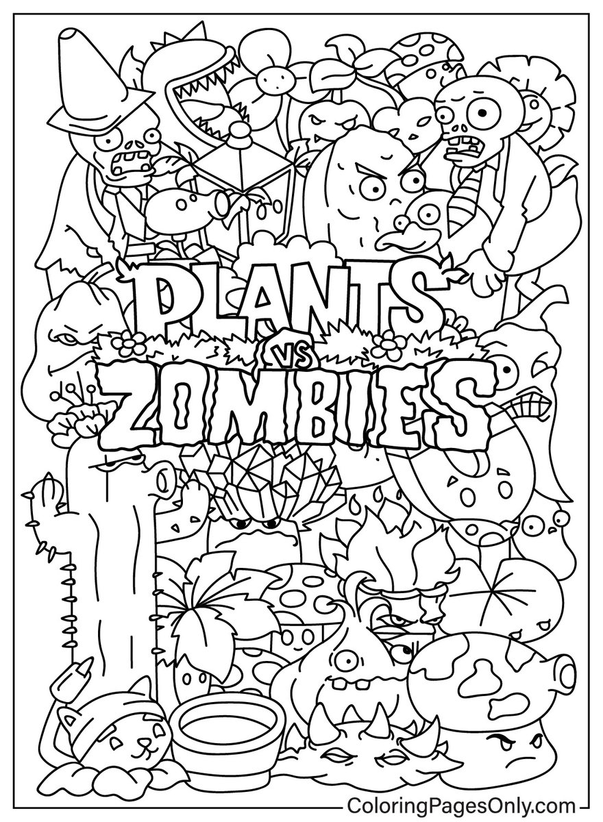 plants vs zombies coloring pages plants vs zombies coloring pages