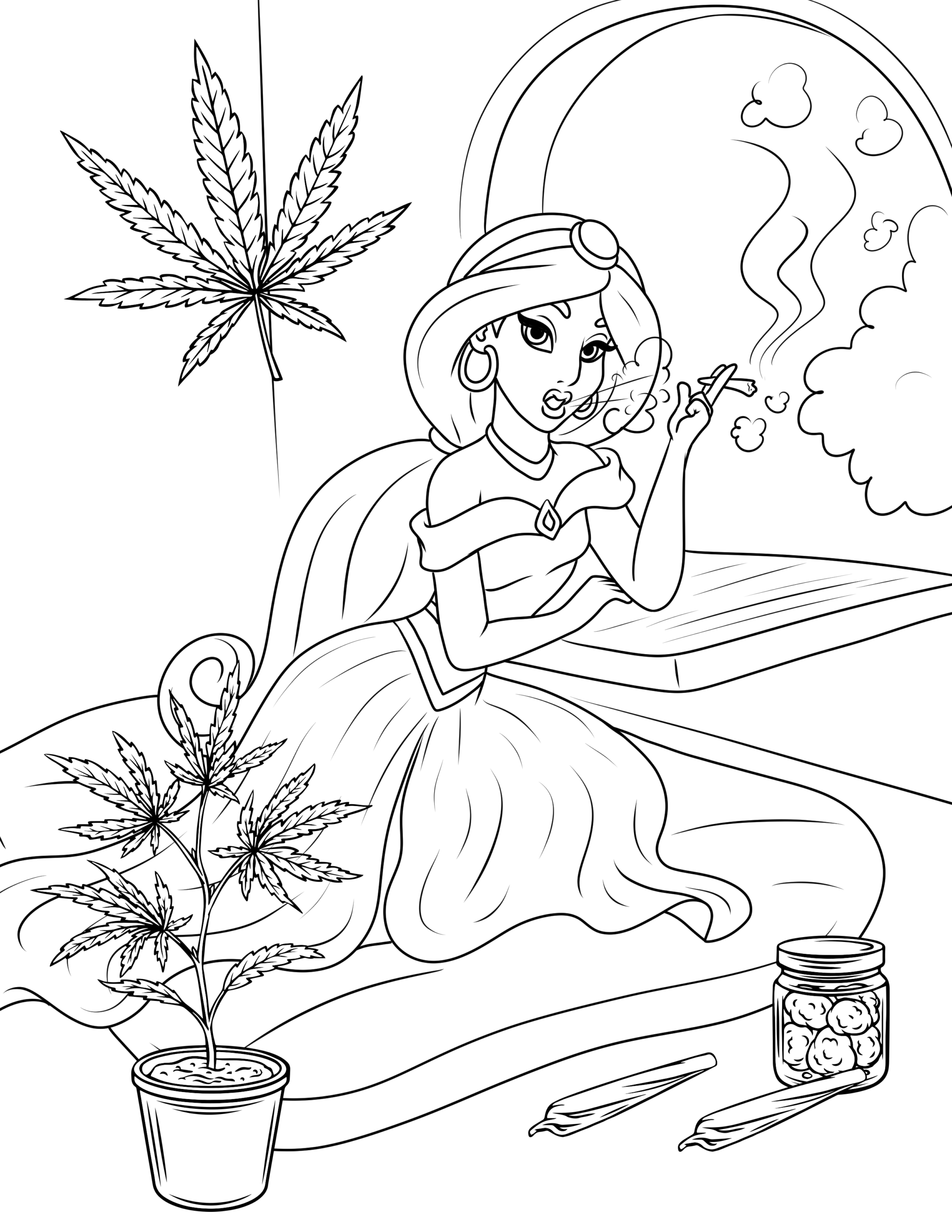 Free Princess Stoner Coloring Pages