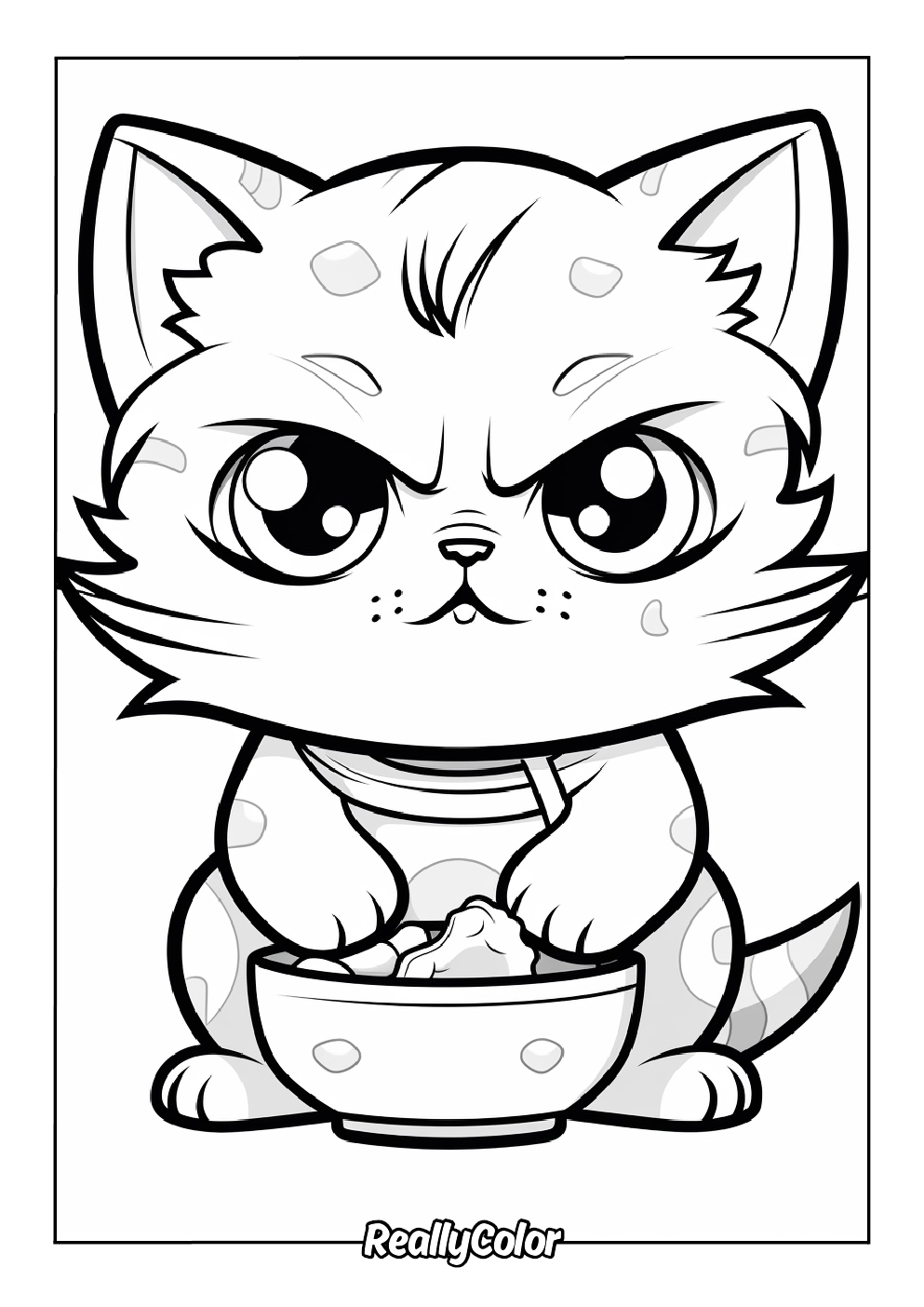 Free Printable Anime Cat Coloring Pages Free Printable Anime Cat Coloring Pages