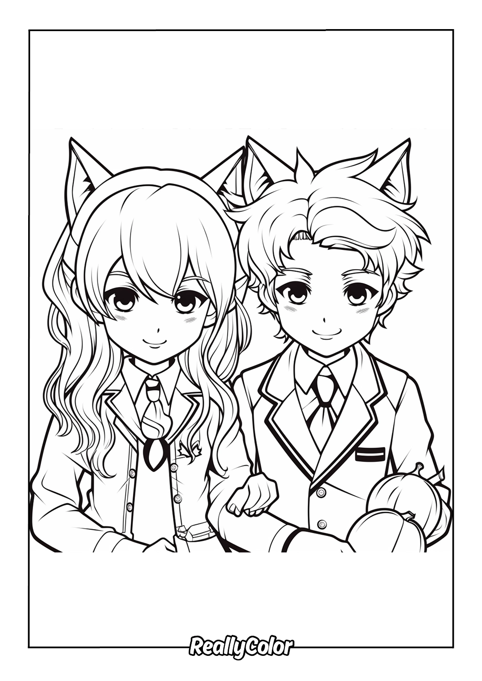 Free Printable Anime Couple Coloring Pages