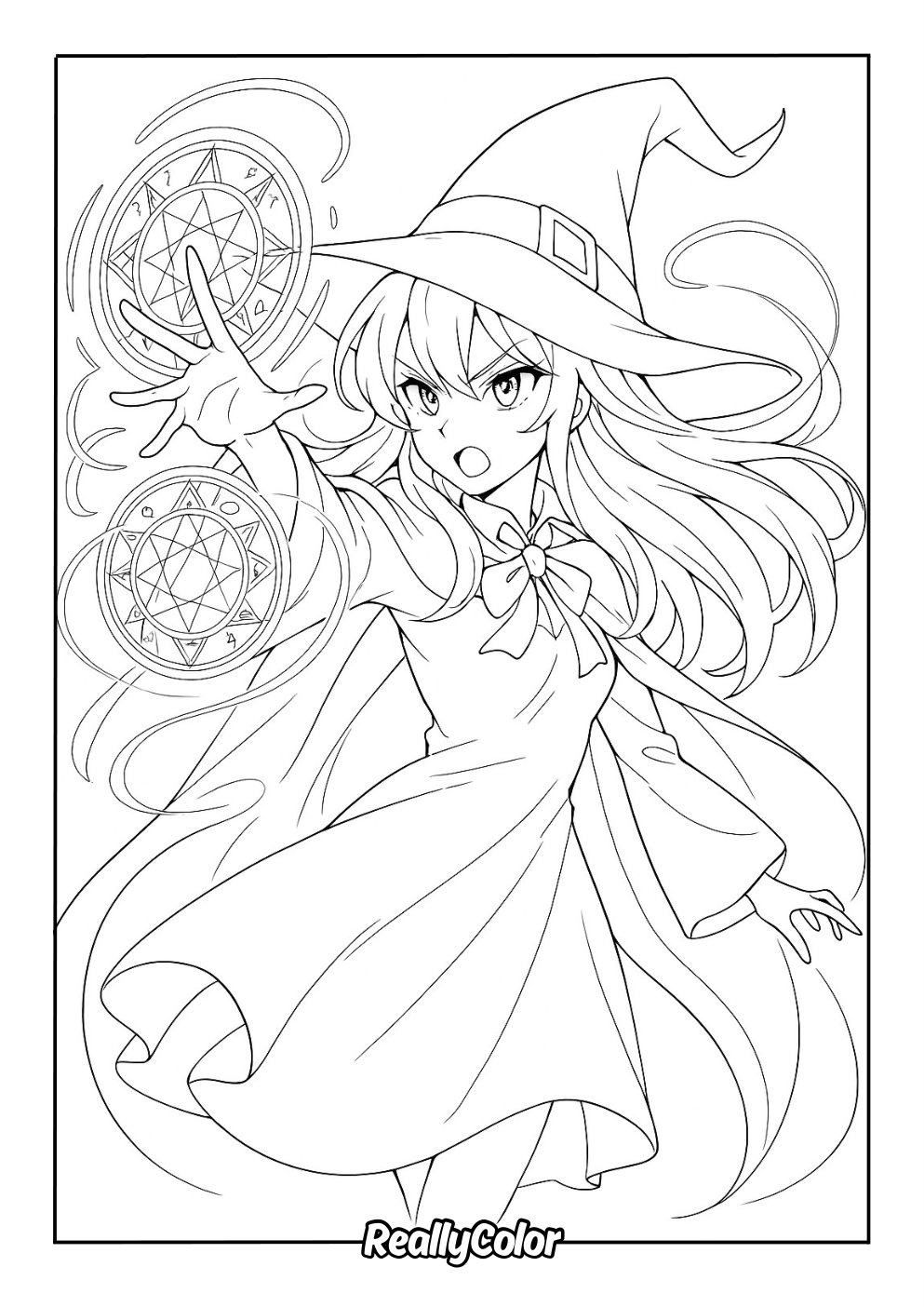 Free Printable Anime Fantasy Coloring Pages Free Printable Anime Fantasy Coloring Pages