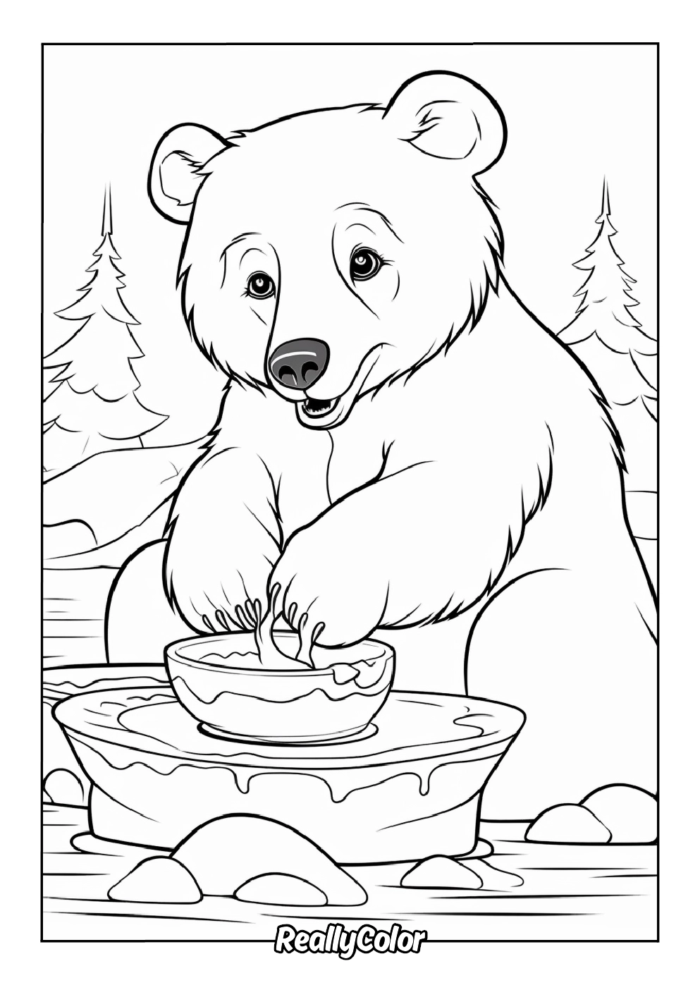 Free Printable Bear Coloring Pages Free Printable Bear Coloring Pages