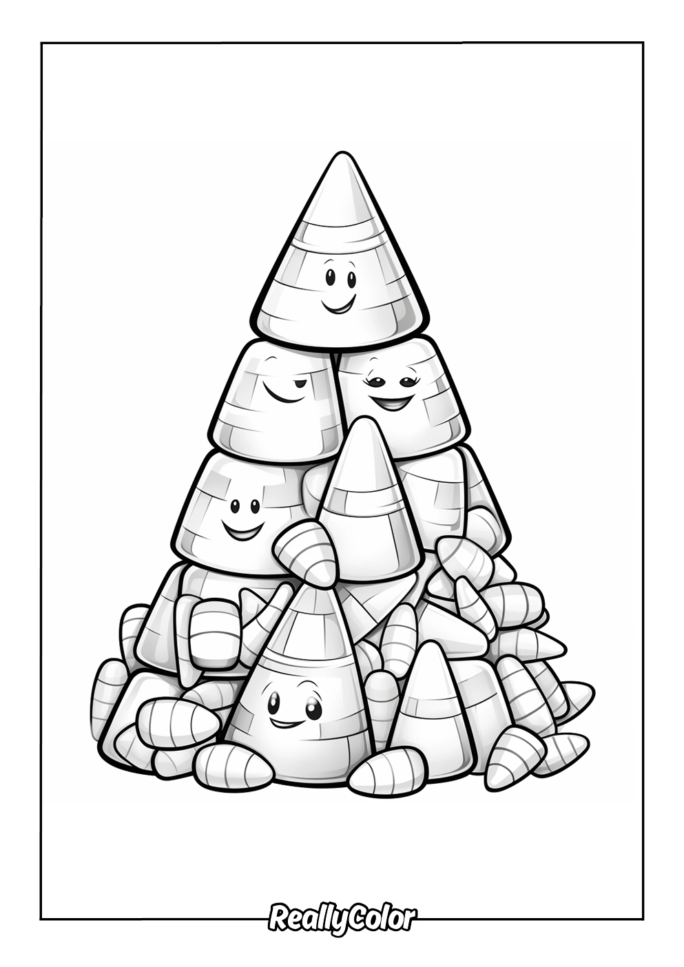 Free Printable Candy Corn Coloring Pages Free Printable Candy Corn Coloring Pages