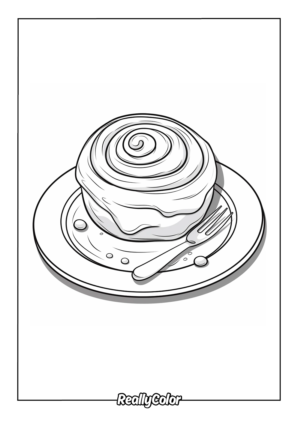Free Printable Cinnamon Roll Coloring Pages