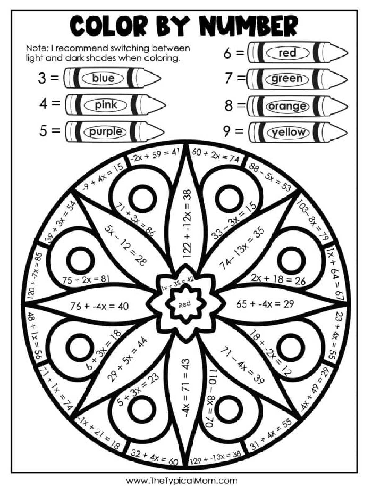 Free Printable Color By Number For Adults Algebra Coloring Pages Free Printable Color By Number For Adults Algebra Coloring Pages