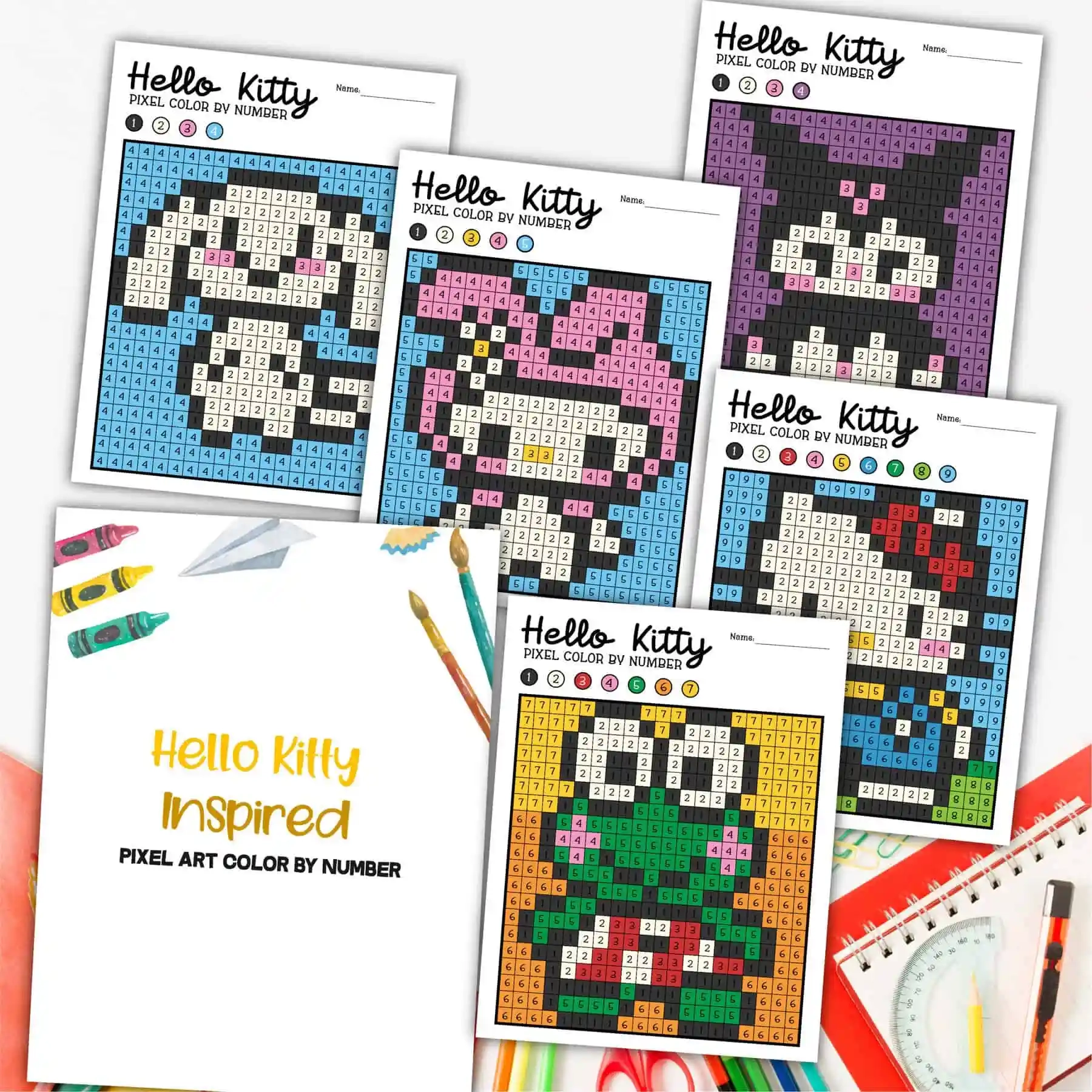 Free Printable Color By Number Hello Kitty Coloring Pages The Benson Street Free Printable Color By Number Hello Kitty Coloring Pages The Benson Street