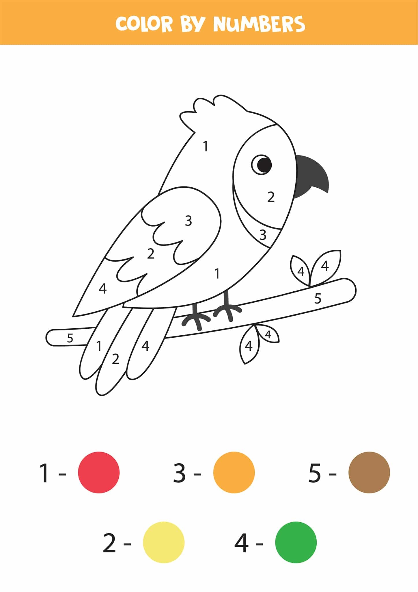 color by number for kindergarten