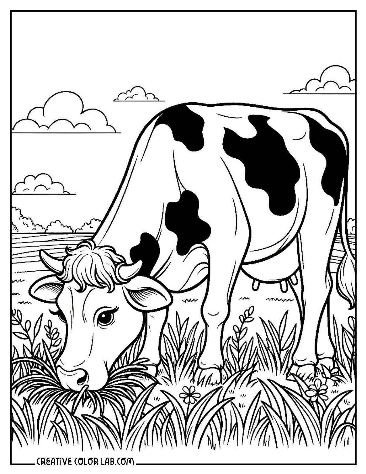 Free Printable Cow Coloring Pages