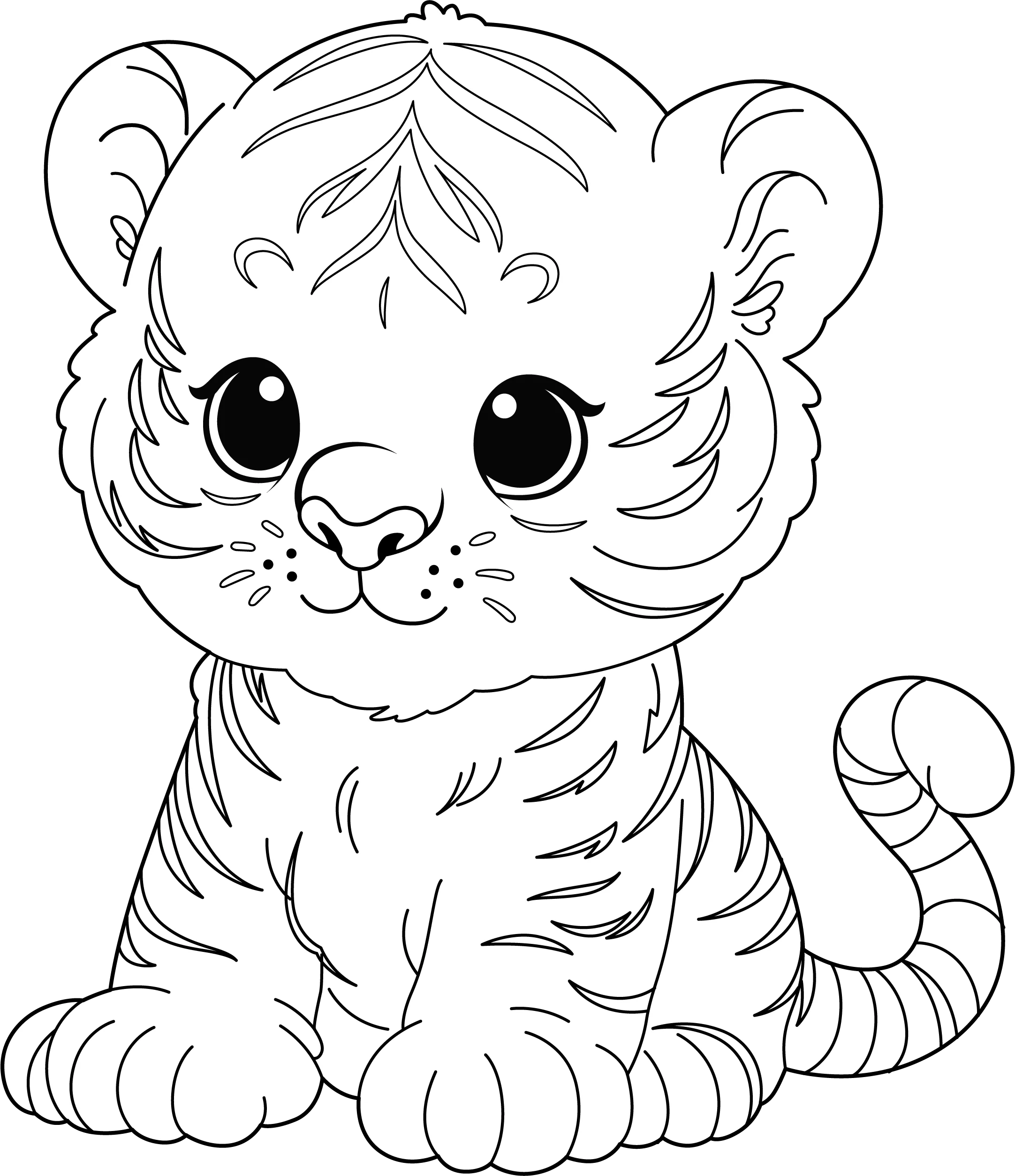 cute animal coloring pages to print