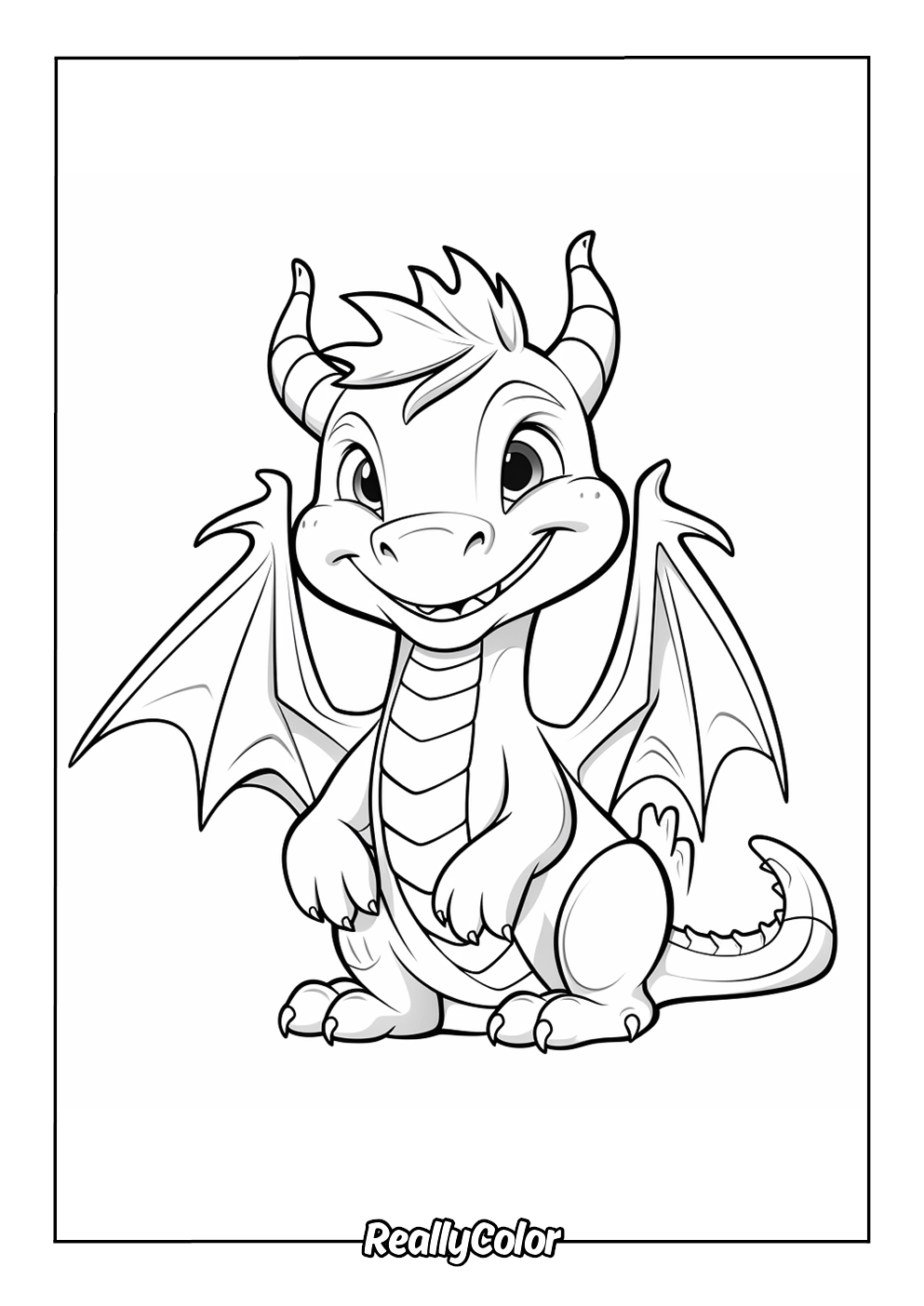 free dragon coloring pages