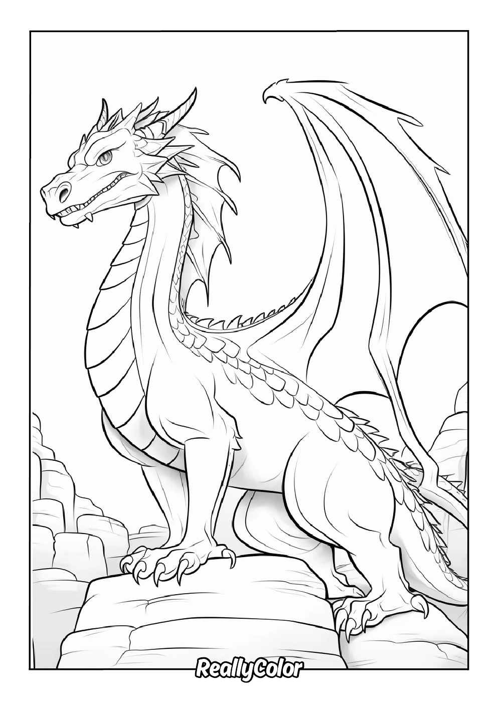 Free Printable Dragon Coloring Pages