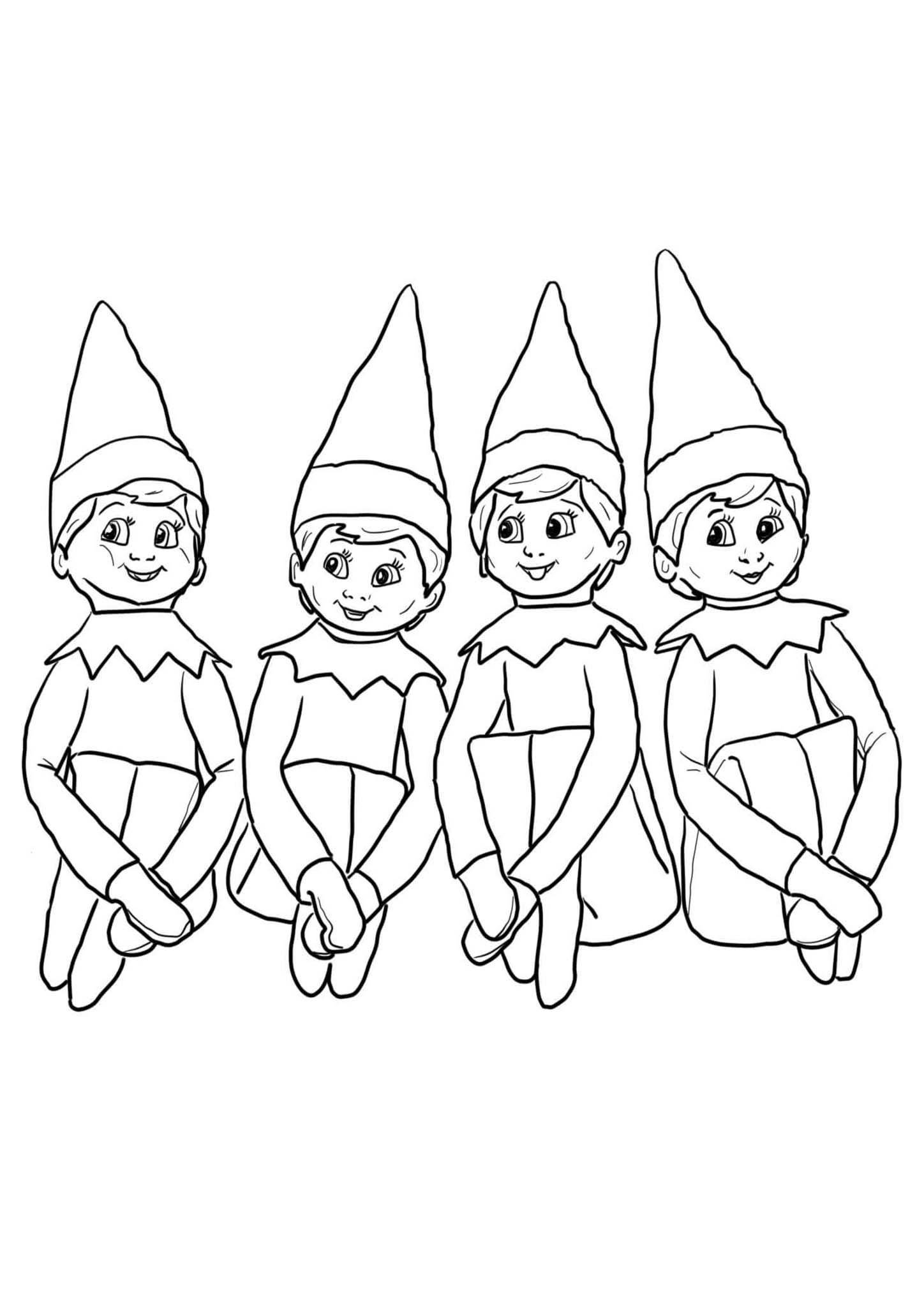 elf on the shelf coloring pages