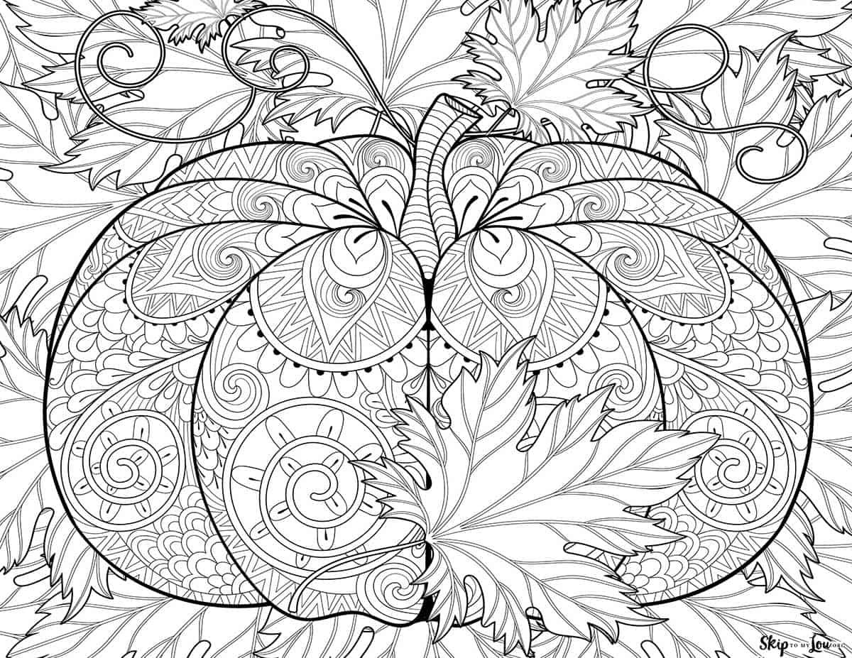 fall coloring pages for adults