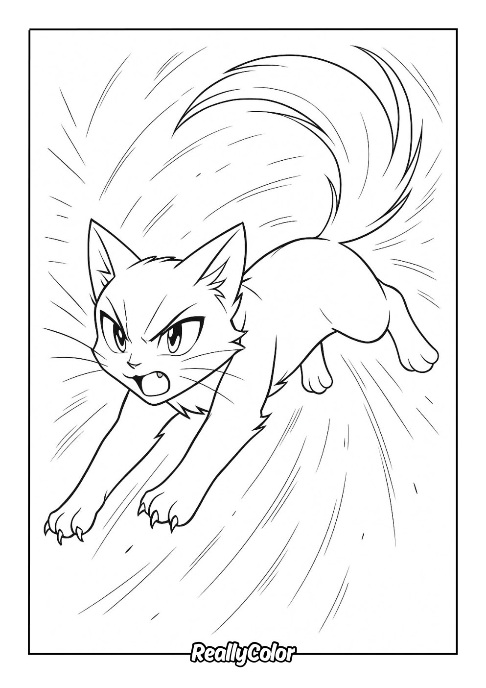 Free Printable Female Anime Coloring Pages