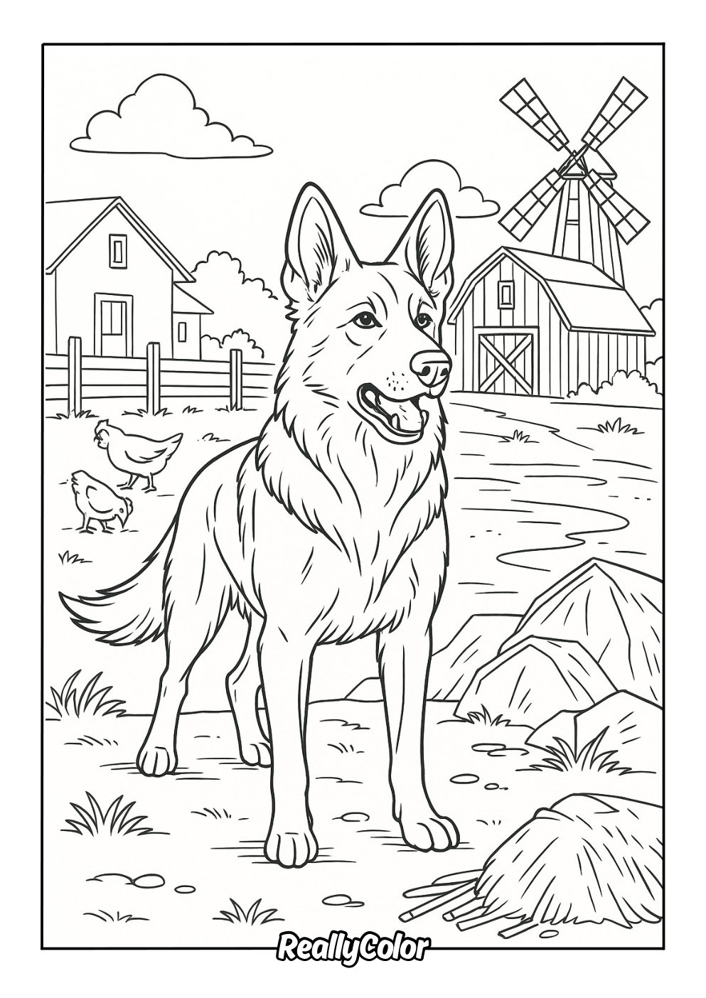 Free Printable German Shepherd Coloring Pages Free Printable German Shepherd Coloring Pages