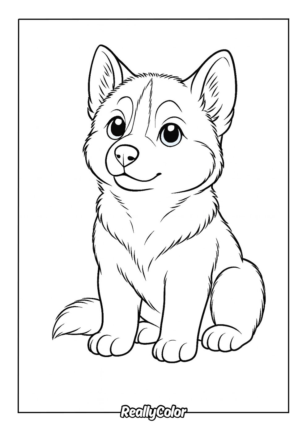 Free Printable Husky Coloring Pages