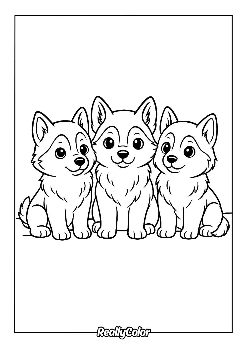 husky dog coloring pages