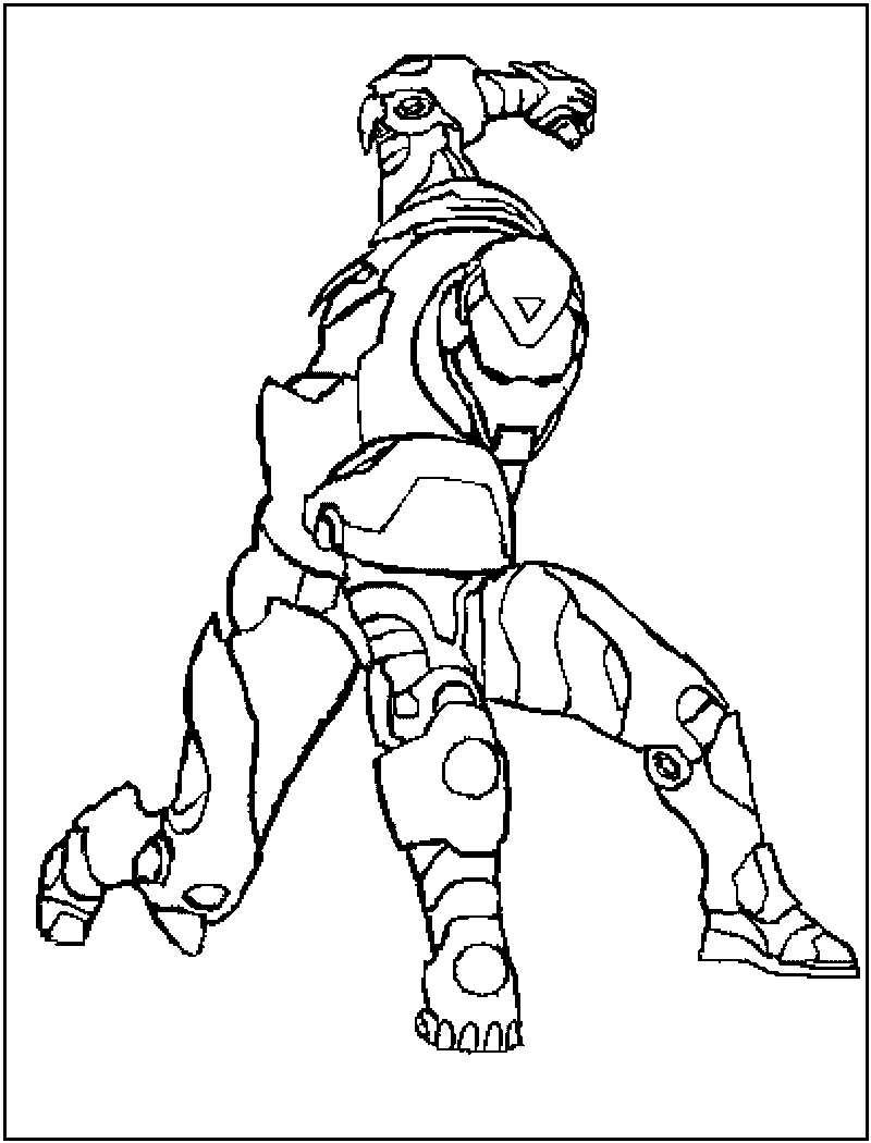 colouring pages of iron man