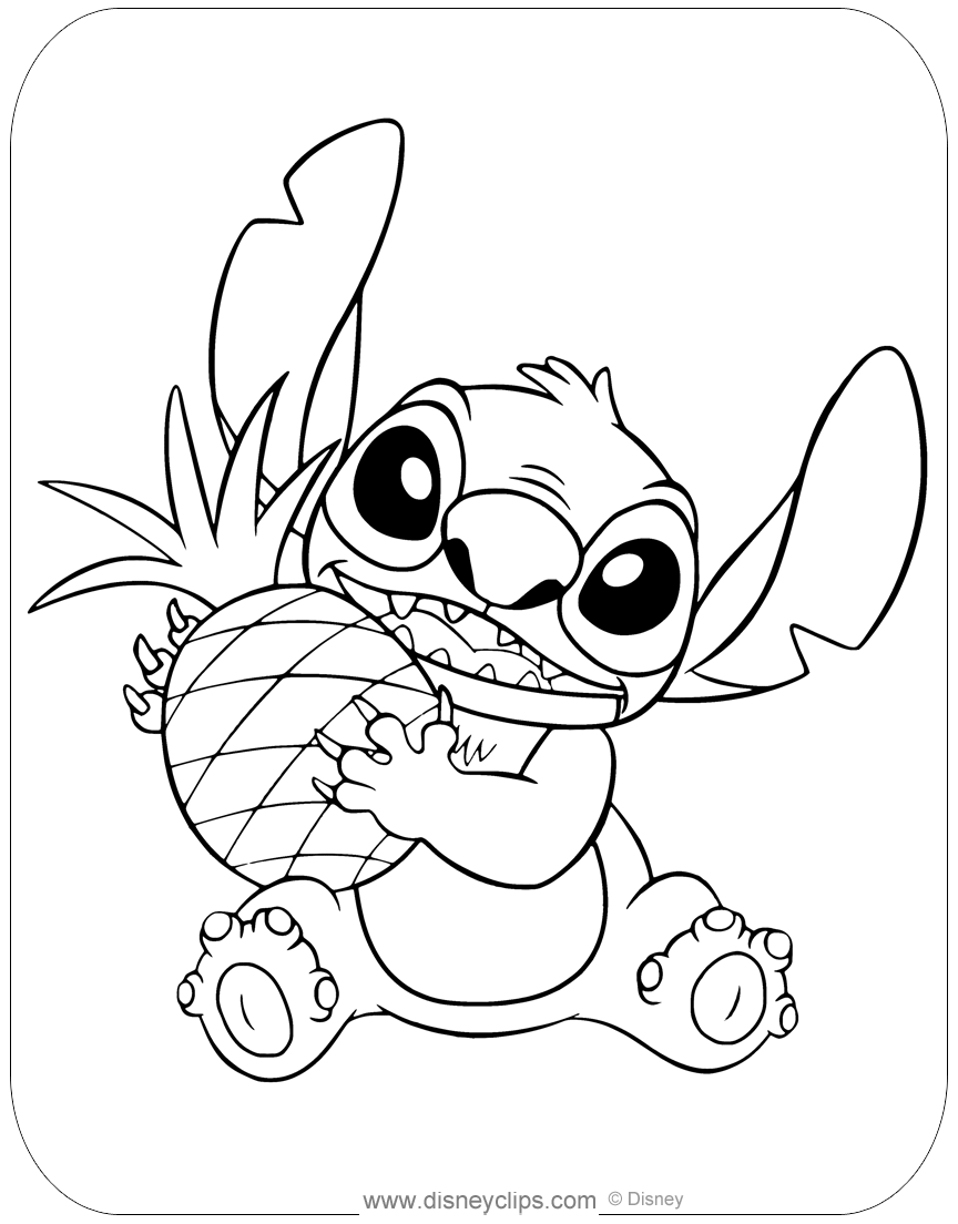 free stitch coloring pages
