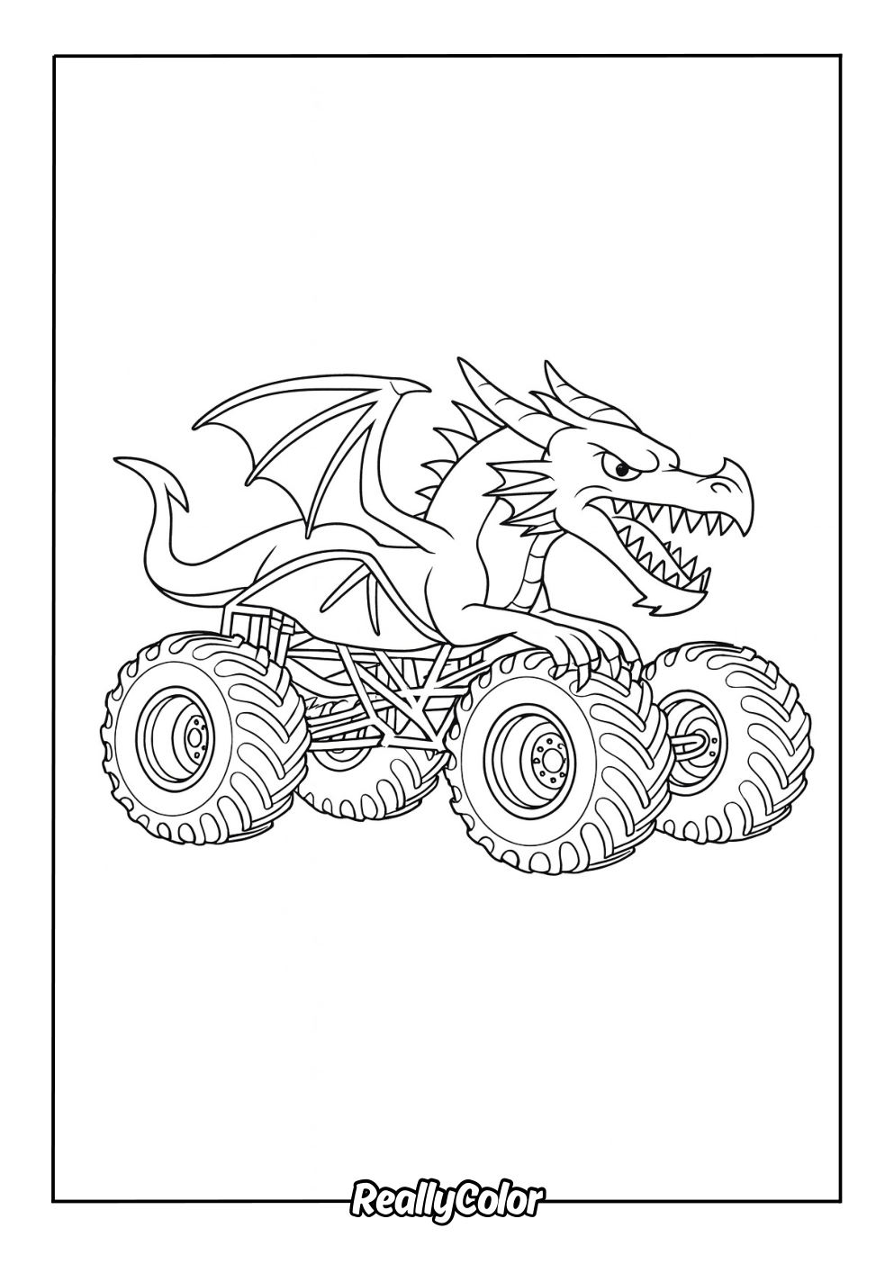 free coloring pictures of monster trucks